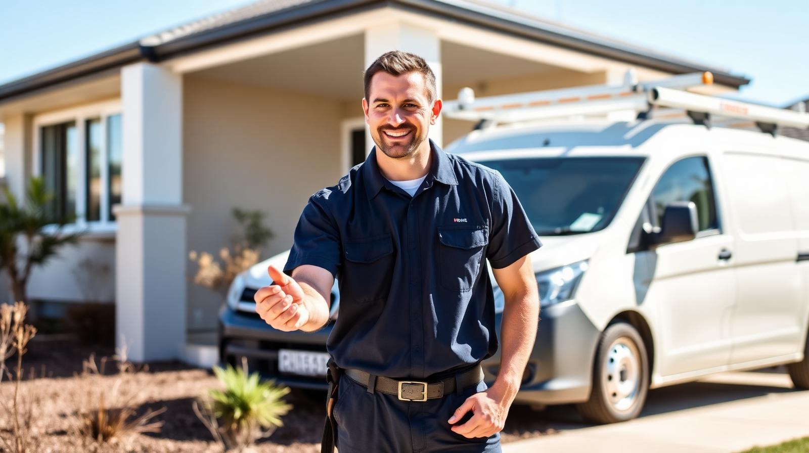 Local Sutherland Shire plumber greeting homeowner — local vs chain comparison