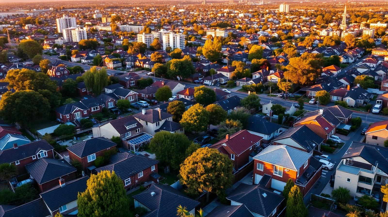 St George Sydney aerial view — Kogarah, Hurstville and Rockdale residential streets